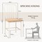 Armless Spindle Back Dining Chair Set Of 2 With Ergonomic Seat